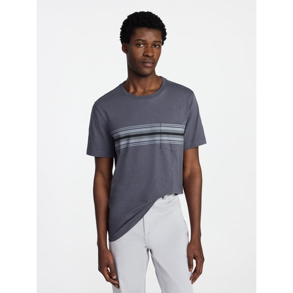 George Men's and Big Men's Slub Pocket Tee with Short Sleeves, Size XS-3XL
