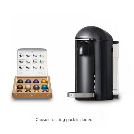 Nespresso - VertuoPlus Deluxe Black Bundle by Breville with Aeroccino3 - Piano Black