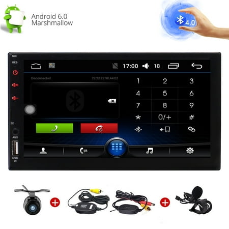 Wireless Reverse Camera Included!!! Android 6.0 Quad core Car Stereo System 7 inch Touchscreen GPS Navigation Radio headunit Bluetooth 4.0 Support Steering Wheel Control 3G/4G WIFI OBD2 Mirror