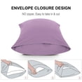 thumbnail image 3 of Unique Bargains 2-Pack Solid Microfiber Pillowcases, Travel, Violet, 3 of 8