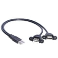 thumbnail image 4 of HLONK USB 2.0 Type A 1 Mâle vers Double USB Femelle pour Câble d'Extension de Données d'Alimentation Supplémentaire, 4 of 13