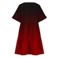 thumbnail image 4 of Erwazi Dresses for Women Summer V Neck Ruffle Sleeve A Line Tiered Flowy Casual Mini Beach Dress with Pockets, 4 of 5