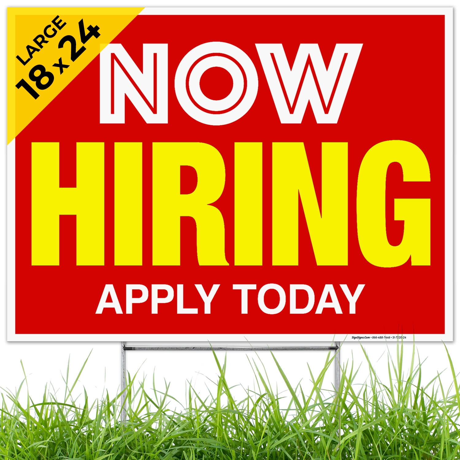 Now Hiring Apply Today Sign,