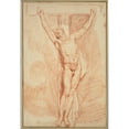 thumbnail image 2 of Jean-Baptiste Greuze 14x18 Gold Ornate Wood Frame and Double Matted Museum Art Print Titled - Christ Crucified (circa 1765), 2 of 4
