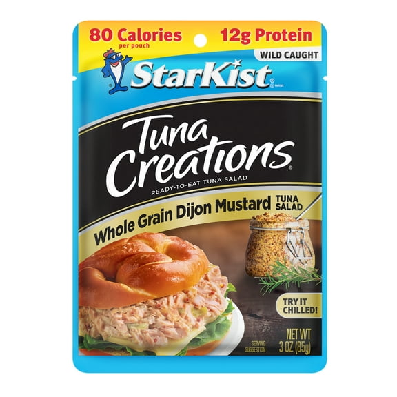 StarKist Tuna Creations, Whole Grain Dijon Mustard Tuna Salad, 12g Protein, 3 oz Pouch