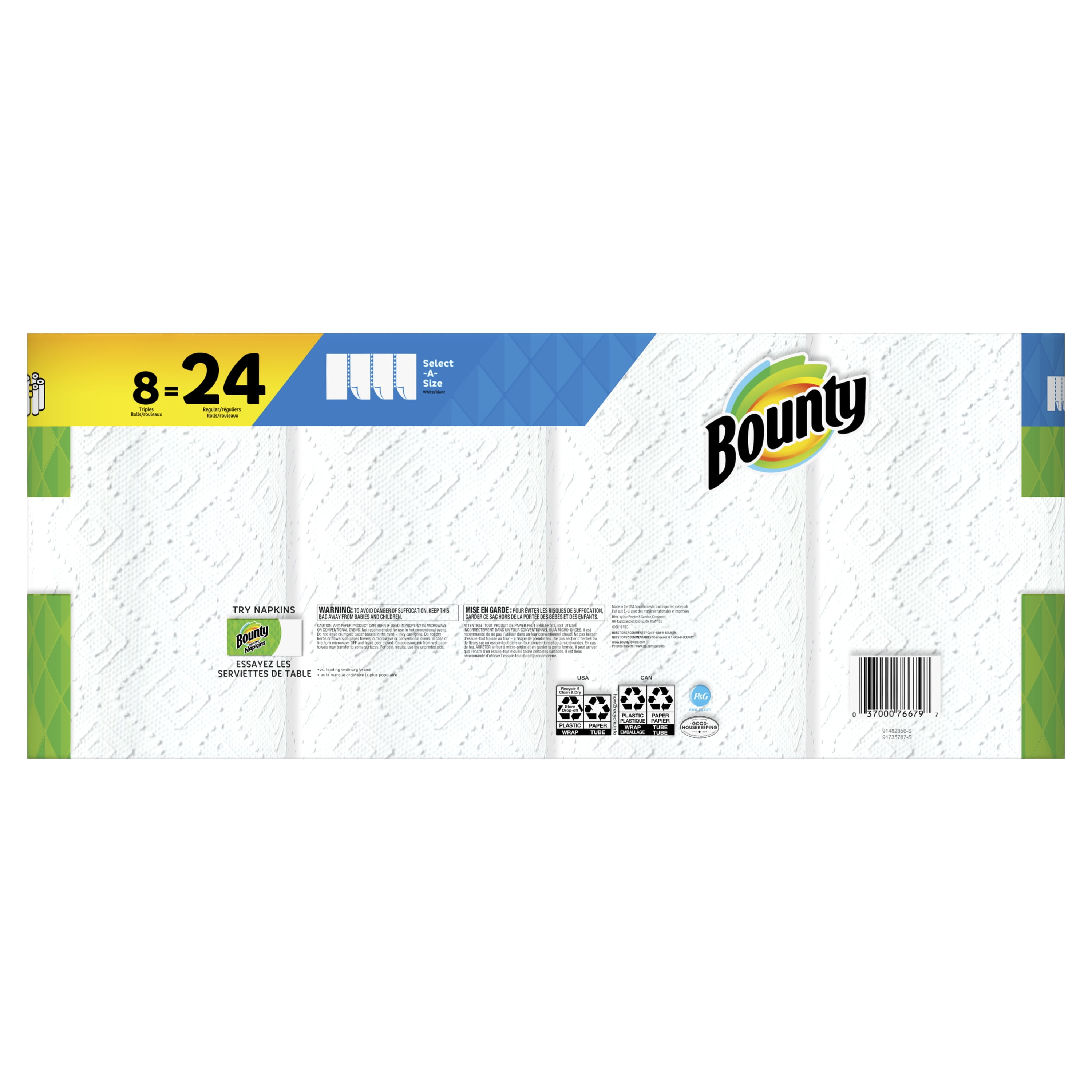 Bounty Select-A-Size Paper Towels, 1 Count – BevMo!