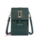 thumbnail image 1 of Bolsa de Teléfono Táctil Mini de Cuero para Mujer Verde Oscuro, Bolso de Hombro con Compartimentos para Tarjetas de Crédito, 1 of 2