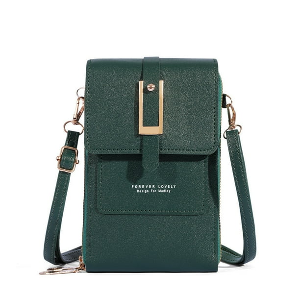 Baúles de almacenamiento, organizadores de armario y almacenamiento, bolsos para teléfono con pantalla táctil para mujer, mini bolsos cruzados de cuero para teléfono móvil, bolso de hombro, billetera