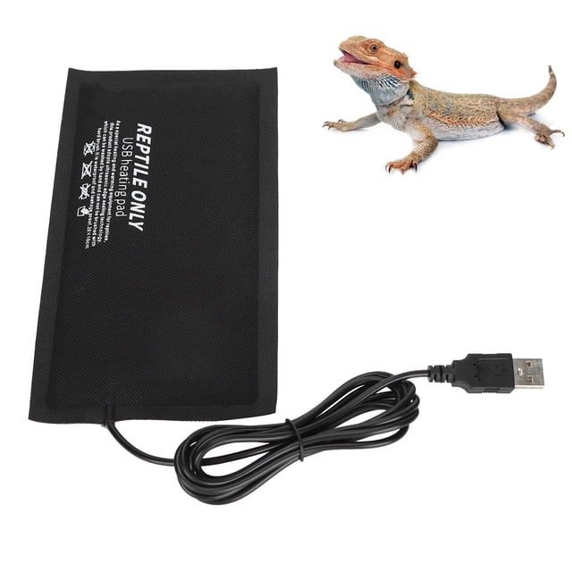 Reptile USB Heating Pad, Waterproof, FlameRetardant, Fast Heat Conduction. Long Service Life, Easy to Use. Ideal for Reptiles, Lizards, Turtles. With Power Supply, 7 Layers of