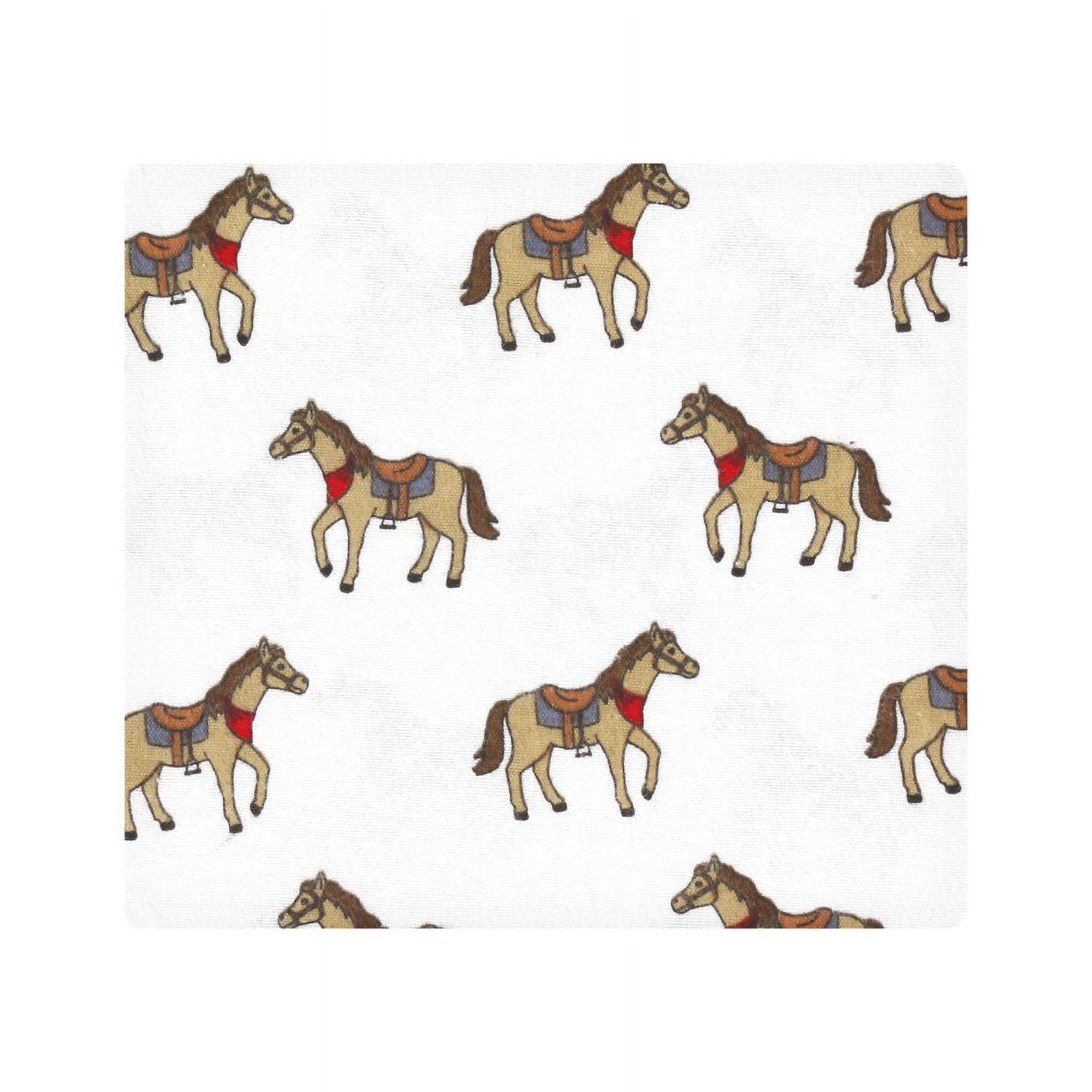 Hudson Baby Infant Boy Cotton Flannel Receiving Blankets, Cowboy, One Size