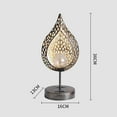 thumbnail image 5 of LINLIN Solar Table Lights Moon Shape Crackle Glass Globe Antique Metal Table Lamp Warm White Lights,Outdoor Waterproof for Lawn Patio Yard Wedding Party Decorations Light, 5 of 6
