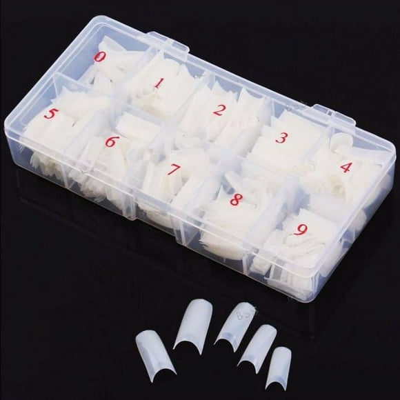 CSEONEO Saving Up To 30% Off,Box 500Pcs Clear White Natural French False Acrylic Nail Art Tips Gel DIY