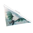 thumbnail image 3 of Honeii Cloud Sky Green Dragon print Pet Bandana，a stylish triangle accessory perfect for small to large dogs, puppies, and even cats, 3 of 5