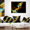 thumbnail image 4 of Designart Fractal 3D Layers Yellow Blue - Contemporary Throw Pillow - 18x18, 4 of 5