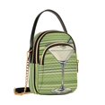 thumbnail image 7 of FORMRS Crossbody Bag for Women Quilted Travel Shoulder Cell Phone Purse with Chain Strap Handbag, Green Martini Glass, 7 of 7