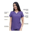 thumbnail image 3 of Adar Pro Movement Booster Scrub Set For Women - Sweetheart V-Neck Scrub Top & Yoga Jogger Scrub Pants, 3 of 7