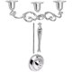 thumbnail image 2 of 3 Branches Silver Gold Metal 3 Branches European Style Wedding Candlestick, 2 of 4