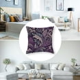 thumbnail image 5 of Outdoor Square Pillow Cushion Cases Spring Leaves Pillows Dusty Purple Sage Green Leaves Greenery Outdoor Pillows Covers Gifts for Home Decor  Linen Fabric, 5 of 7