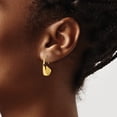 thumbnail image 6 of Diamond2Deal 925 Sterling Silver Gold-tone Flat Bar Hoop Threader Earrings for Women (L- 0.82 inch, W- 0.23 inch), 6 of 6
