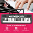 SKONYON 61 Key Portable Electric Piano Keyboard Set with Headphone