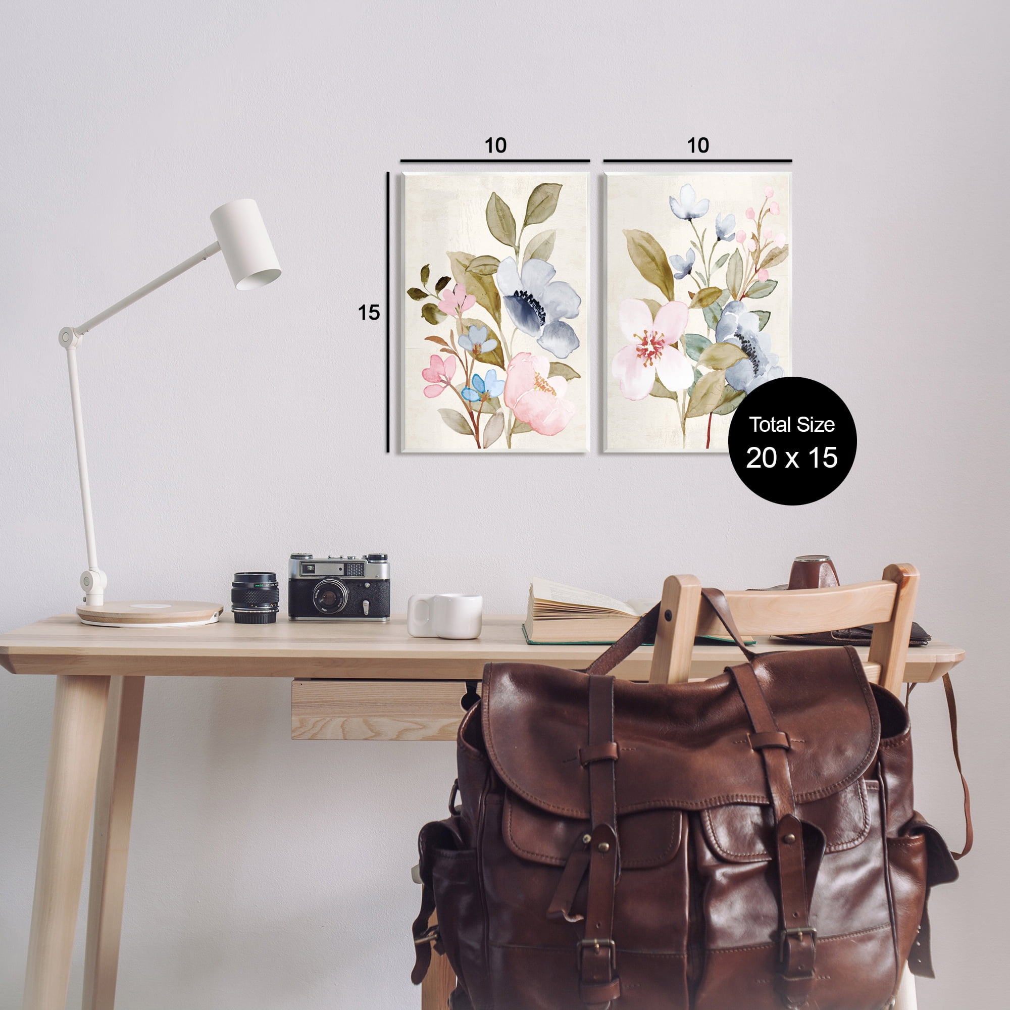 Stupell Industries Soft Pastel Florals Botanical & Floral Painting Unframed Art Print Wall Art, 10 x 15