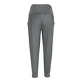 thumbnail image 5 of Tuphregyow Women's Slim Skinny Pants Pleated Comfy Elastic Trousers New Style Solid Breathable Classic Trendy High Waist with Pockets Pants Stretch Fashion Gray XXL, 5 of 6