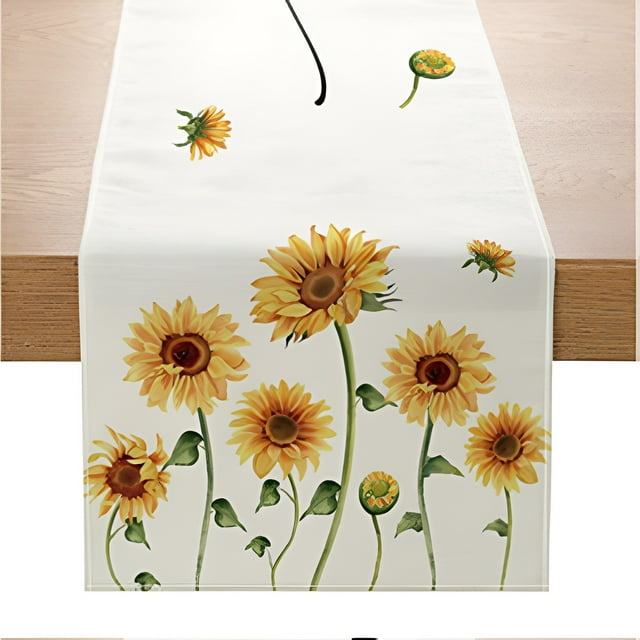 Boovnll Chemin de Table, Drapeau de Table Citrouille de l'Action de Grâce, Décoration de Table de Salon en Lin, Chemins de Table, Décoration de Table, Décoration de Table Basse