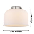 thumbnail image 2 of Innovations Lighting  Nouveau 2 Bell - 1 Light 8" Semi-Flush Mount Clear/Matte Black, 2 of 5