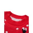 thumbnail image 3 of ZAXARRA Robe Tricotée de Noël pour Femmes, Manches Longues Col Rond Motif Élan à Pois Tricot Élastique une Pièce, 3 of 9