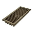 thumbnail image 4 of Imperial 4-inch x 10-inch Chocolate Steel Painted Louvered Floor Register, Powder-coated, with Plastic Boot, 1-way, 4 of 8