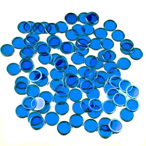 100 COUNT MAGNETIC BINGO CHIPS BLUE 