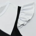 thumbnail image 5 of Little Girls Black Dress Short Sleeve Casual Cosplay Dresses w/Bag 3-8T, 5 of 6