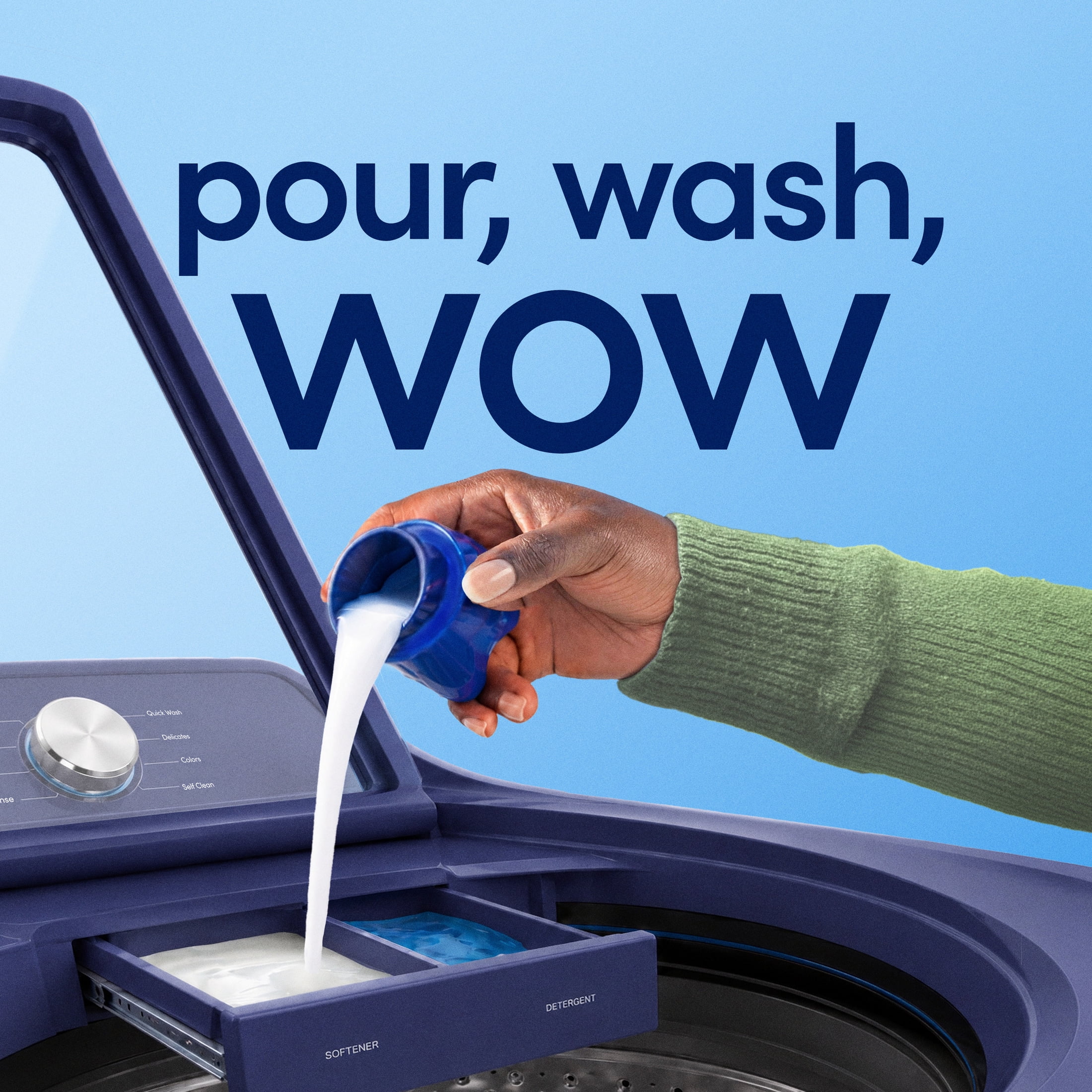 Downy Calm Liquid Fabric Softener, White Tea and Bergamot scent, 26 fl oz, 39 Loads