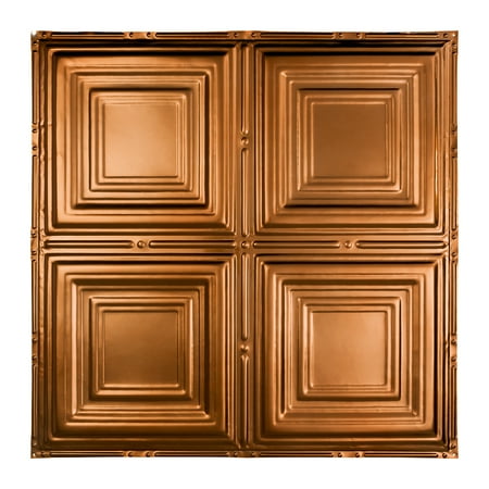 Great Lakes Tin 2ft x 2ft Syracuse Copper Nail-Up Ceiling Tile (5-Pack)