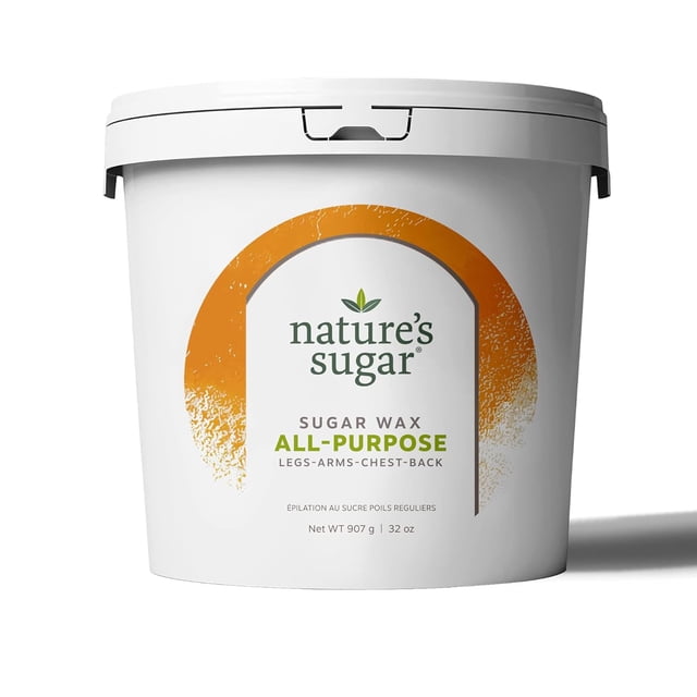 Natures Sugar Wax Pasta azucarera multiusos para piernas, espalda, brazos, pecho - 35 oz - Depilación con cera de azúcar apta para principiantes para todo tipo de piel - Vegana y sin crueldad