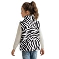 thumbnail image 3 of Pzuqiu Zebra Print Kids Zip Up Vest Size 11-12 Stretchy Stand Collar Winter Sleeveless Jacket with Pockets Warm Toddler Boy Clothes Fall Outerwear Versatile Fashion for Daily Life, 3 of 7