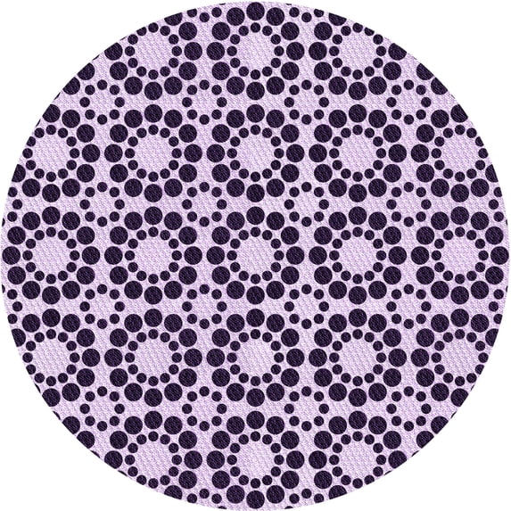 Ahgly Company Machine Washable Indoor Round Transitional Blossom Pink Area Rugs, 4' Round