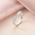 thumbnail image 4 of SHELOVES Moissanite Twisted Crossover Infinity Wedding Band Eternity Engagement Rings for Women 925 Sterling Silver Rings for Her Size 7, 4 of 7