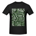 thumbnail image 4 of Bingfone Green Snakeskin Men'S Loose Fit Short-Sleeve Pocket T-Shirt, 4 of 7