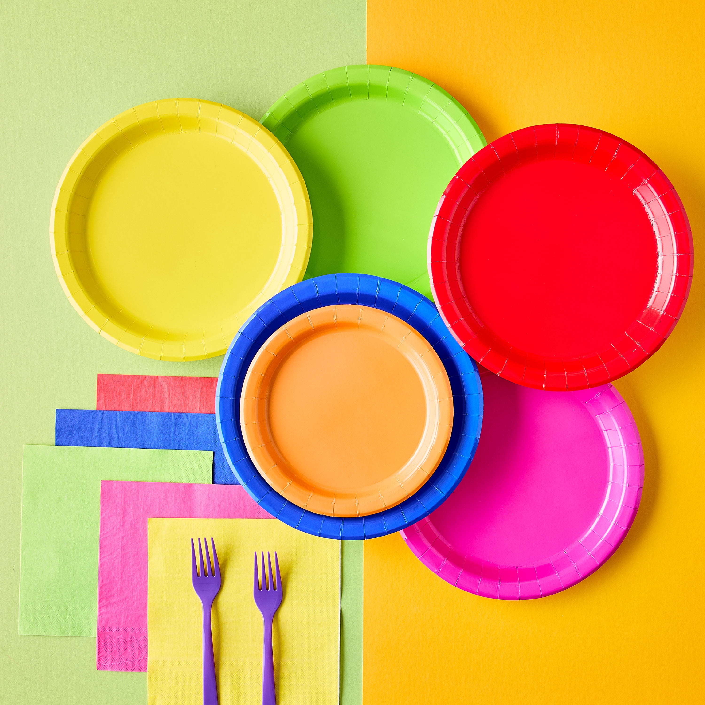 (6 pack) 12CT 7IN Multicolor Dessert Paper Plates by Way to Celebrate