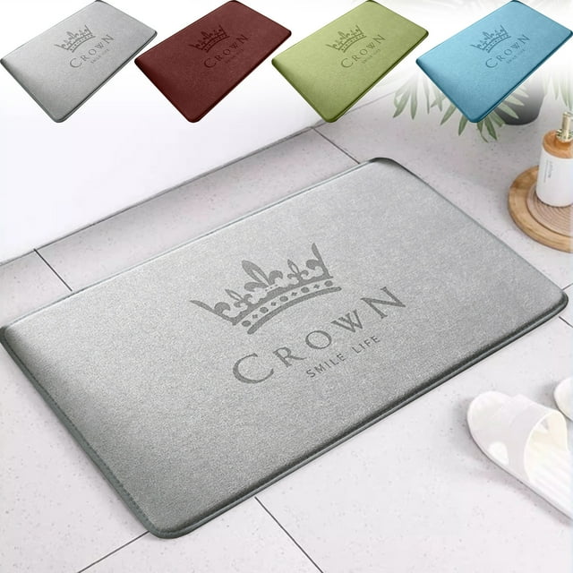 Vaidha Memory Bath Mat Super Absorbent Quick Dry Rubber Backing Non Slip Washable Bathroom Floor Mats Shower Rug For In Front Of Bathtub ShowerRoom 16x24IN