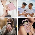 thumbnail image 5 of ELEHOLD for Samsung Galaxy Z Flip 6 Case, Luxury PU Leather Ring Kickstand Card Slot Mirror Make Up Zipper Purse Shockproof Cover with Wrist/Shoulder Strap for Samsung Galaxy Z Flip 6,Purple, 5 of 7