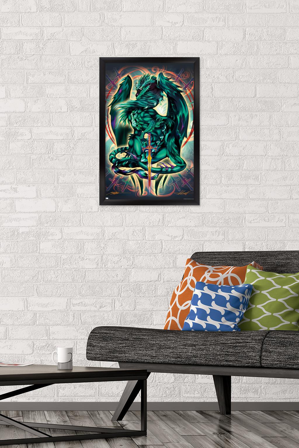 Ruth Thompson - Dragonblade Terrablade Wall Poster, 14.725" x 22.375", Framed