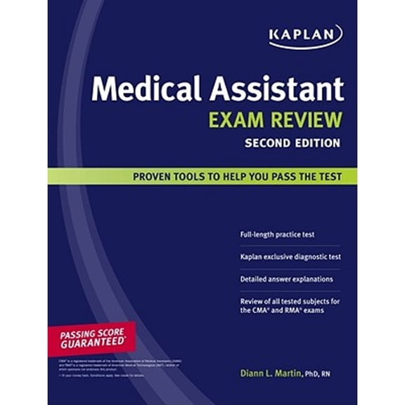 Pre-Owned Kaplan Medical Assistant Exam Review (Paperback) by Diann Martin