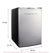 Frigidaire 4.5 Cu Ft Compact Refrigerator with Freezer, Platinum Mini Fridge with Chrome Trim for Apartment, Dorm, Office, Garage