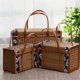 thumbnail image 5 of Fruit Basket Bamboo Woven Portable Simple Handheld Picnic Food Container Foldable Snacks Containers Kids 30x15x20cm,A, 5 of 5