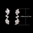 thumbnail image 4 of Conjunto de collar y aretes de plata para novia, collar con diamantes de imitación, conjunto de joyería de boda de cristal para damas y niñas (2 aretes y 1 collar) oso de fresa Electrónica, 4 of 5