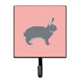 thumbnail image 1 of Giant Chinchilla Rabbit Pink Check Leash or Key Holder, 1 of 1