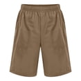 thumbnail image 5 of Summer Breathable Ice‑Silk Children Knee‑Length Casual Shorts, Stretchy Elastic Waist Side Pocket Solid‑Color Outdoor Sports Shorts for Boys and Girls 4‑16Y, 5 of 9