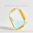thumbnail image 3 of Superio Lock and Fresh Airtight Food Storage Containers with Lids for Kitchen Pantry Organization and Storage, Lunch, and Meal Prep Plastic Containers, 80 oz. Rectangular Sealed Container, Yellow, 3 of 7